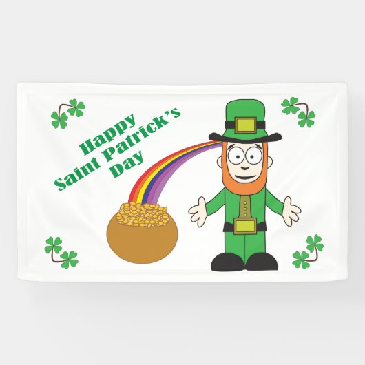 Vrolijke St. Patrick's Day Spandoek (Horizontaal)