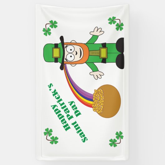 Vrolijke St. Patrick's Day Spandoek (Verticaal)