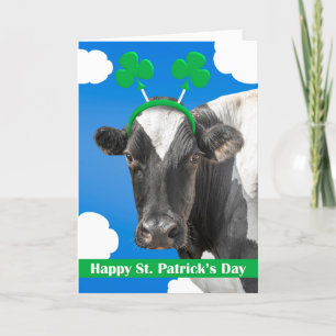 Vrolijke St Patricks Day voor iedereen die Koe hee Feestdagen Kaart