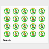 Vrolijke St Patrick's Day voor jou | Cute Leprecha Ronde Sticker (Vel)