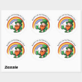 Vrolijke St Patrick's Day vrolijke Leprechaun Ronde Sticker (Vel)