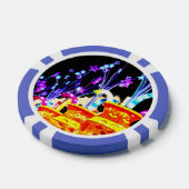 Vrolijke sterrenexplosies poker chips (Enkel)