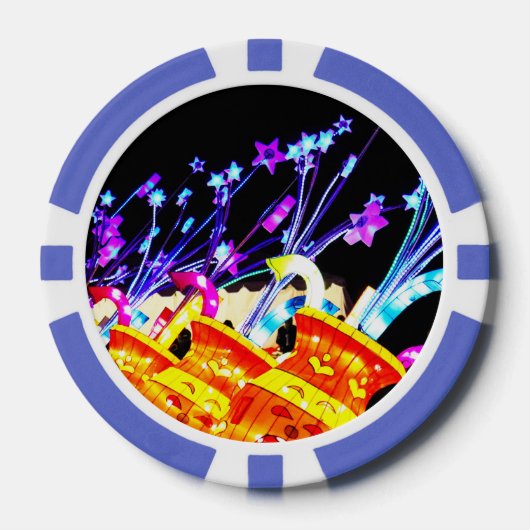 Vrolijke sterrenexplosies poker chips (Voorkant)