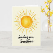 Vrolijke Stralende Zon Kaart (Gele Bloem)