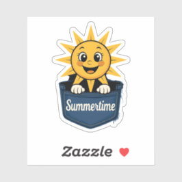 Vrolijke Sun Pocket Art Sticker