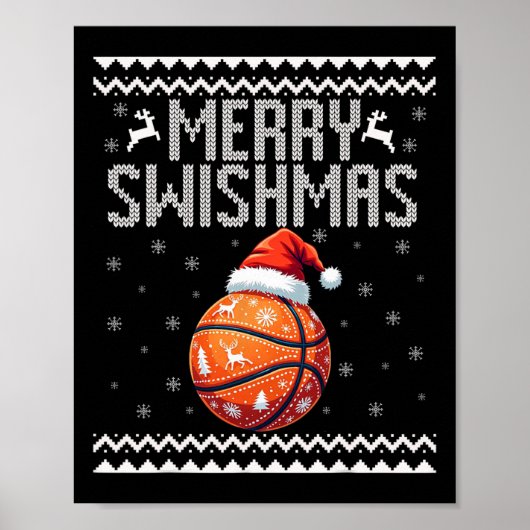 Vrolijke Swishmas Christmas Bysketll Lelijk Jeugd  Poster (Voorkant)