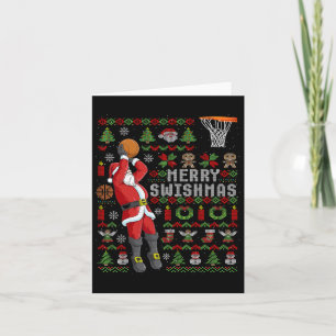 Vrolijke Swishmas Lelijke Kerstmis Bysketbyll Kers Kaart