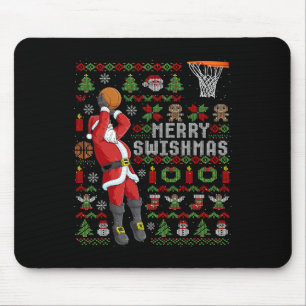 Vrolijke Swishmas Lelijke Kerstmis Bysketbyll Kers Muismat