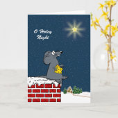 Vrolijke Swissmas, Schattigee Kerstmuis en Kaas Kaart (Gele Bloem)