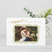 Vrolijke Takken Winter Kerst Foto Feestdagenkaart (Staand voorkant)