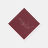 Vrolijke tekst Overlay naam Christmas Bourgogne Servet (Hoek)