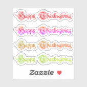 vrolijke thanksgiving sticker (Vel)