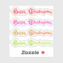vrolijke thanksgiving sticker