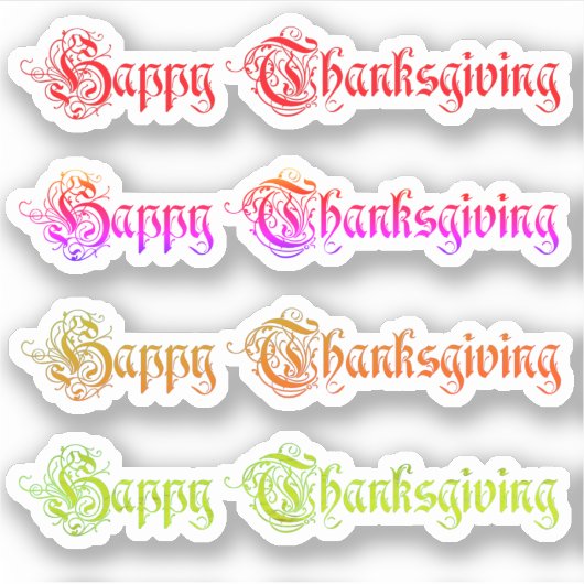 vrolijke thanksgiving sticker (Voorkant)