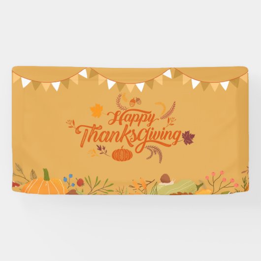"Vrolijke Thanksgiving viering banner - feestelijk (Horizontaal)