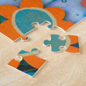 Vrolijke Trendy Hope Heart Floral Inspirivity Legpuzzel (Zijkant)