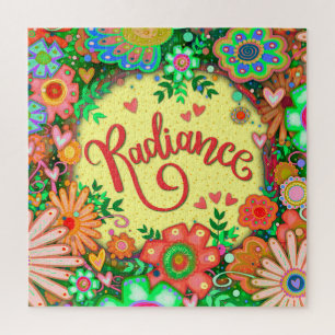 Vrolijke Trendy Radiance Heart Floral Inspirivity Legpuzzel