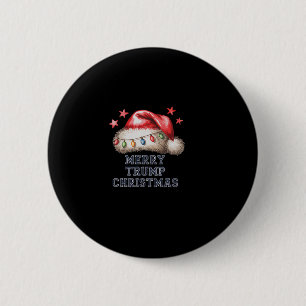 Vrolijke Trump Kerstmis Feestelijke Kerstman Muts Ronde Button 5,7 Cm