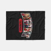 Vrolijke Trumpmas Kerst Trump Pyjama Fleece Deken (Voorkant (Horizontaal))