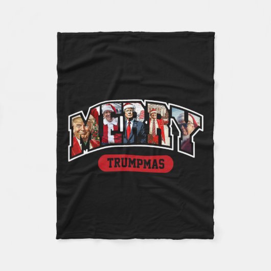 Vrolijke Trumpmas Kerst Trump Pyjama Fleece Deken (Voorkant)