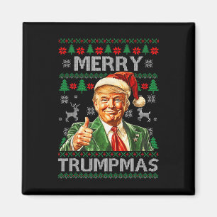 Vrolijke Trumpmas - Kerstman Donald Trump Magneet