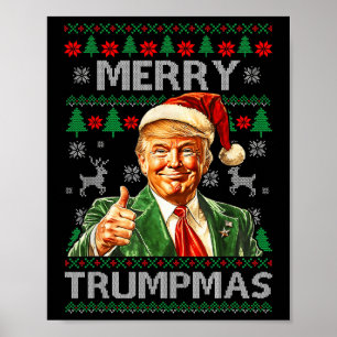 Vrolijke Trumpmas - Kerstman Donald Trump Poster