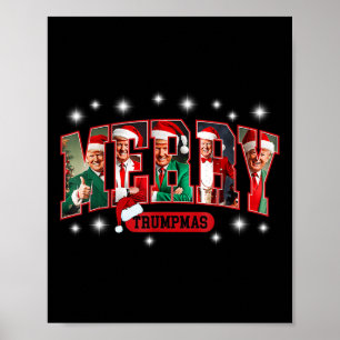Vrolijke Trumpmas Santa Trump Grappige Kerstpyjama Poster