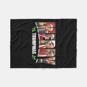 Vrolijke Trumpmas Santa Trump Kerstpyjama Grappig Fleece Deken (Voorkant (Horizontaal))