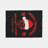 Vrolijke Trumpmas Santa Trump Kerstpyjama Grappig Fleece Deken (Voorkant (Horizontaal))