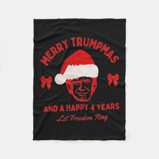 Vrolijke Trumpmas Santa Trump Kerstpyjama Grappig Fleece Deken (Voorkant)