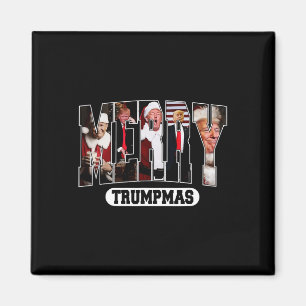 Vrolijke Trumpmas Santa Trump Kerstpyjama Grappig Magneet