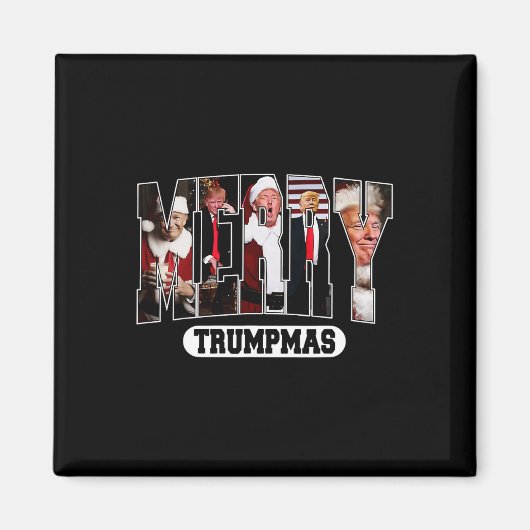 Vrolijke Trumpmas Santa Trump Kerstpyjama Grappig Magneet (Voorkant)