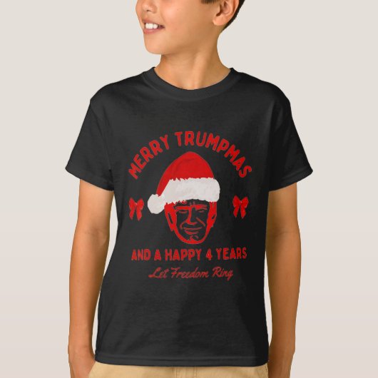 Vrolijke Trumpmas Santa Trump Kerstpyjama Grappig T-shirt (Voorkant)