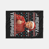 Vrolijke Trumpmas Santa Trump Kerstpyjama Lelijk Fleece Deken (Voorkant (Horizontaal))