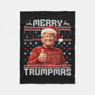 Vrolijke Trumpmas Santa Trump Kerstpyjama Lelijk Fleece Deken
