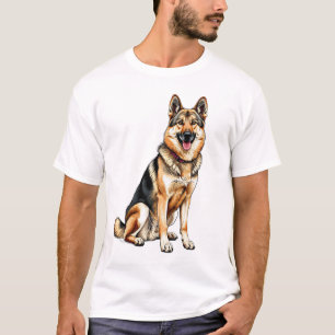 Vrolijke Tsjechoslowaakse Wolfdog Hond T-shirt