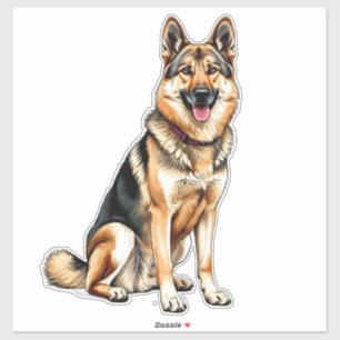 Vrolijke Tsjechoslowaakse Wolfshond Hond Sticker