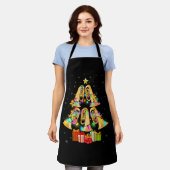 Vrolijke Tuba Kerstboom Kerstmis verlichting Omrin Schort (Gedragen)