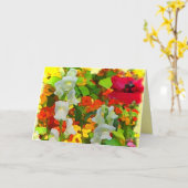 Vrolijke tuin kleuren verjaardag kaart (Gele Bloem)