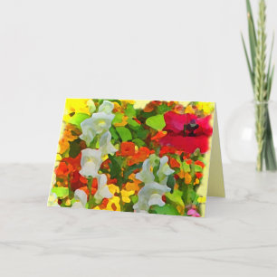Vrolijke tuin kleuren verjaardag kaart