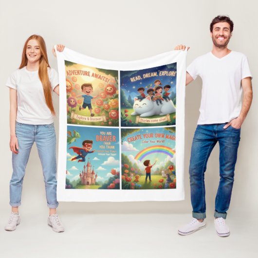 Vrolijke Tuinavonturen voor Kinderen & Huisdieren Fleece Deken (In situ)