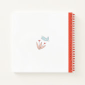 Vrolijke Tuinvogel Spiraal Notebook Notitieboek (Achterkant)