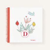 Vrolijke Tuinvogel Spiraal Notebook Notitieboek (Voorkant)
