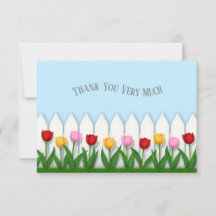 Vrolijke Tulpen & Witte Hek Custom