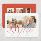 Vrolijke Typografie Kerst Kaart (Voorkant / Achterkant)