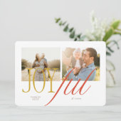 Vrolijke Typografie Kerst Kaart (Staand voorkant)