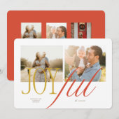 Vrolijke Typografie Kerst Kaart (Voorkant / Achterkant)