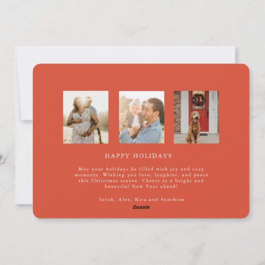 Vrolijke Typografie Kerst Kaart (Achterkant)