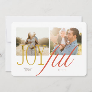 Vrolijke Typografie Kerst Kaart