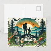 vrolijke Vaderdag Briefkaart (Voorkant / Achterkant)